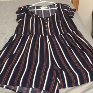 Striped romper
